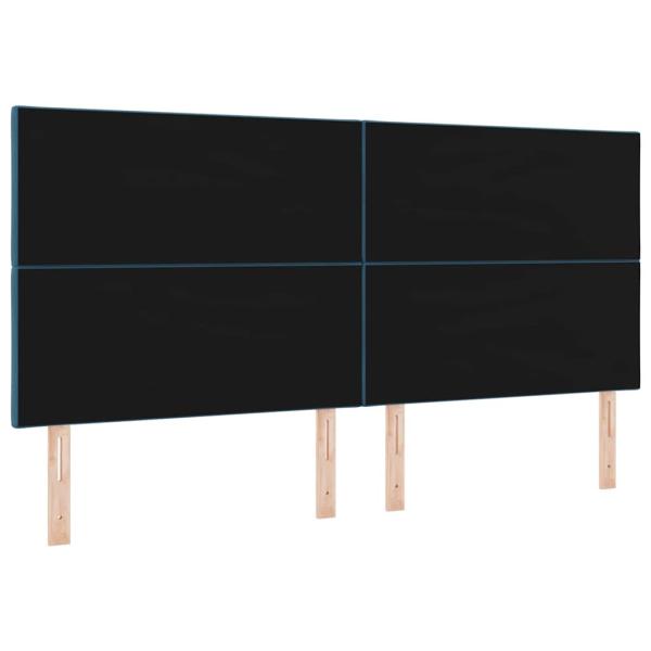 LED Kopfteil Dunkelblau 200 cm Kunstleder