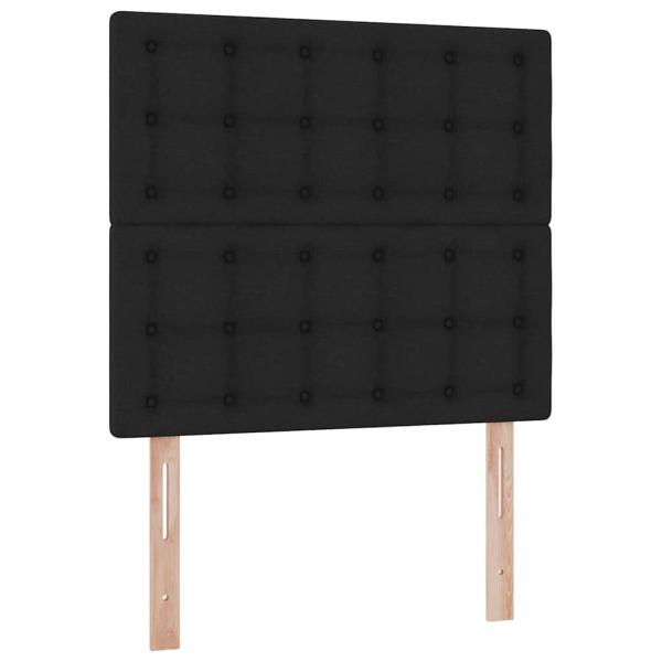 Aufbewahrungsbett mit Matratze Schwarz 90 x 200 cm Polyester