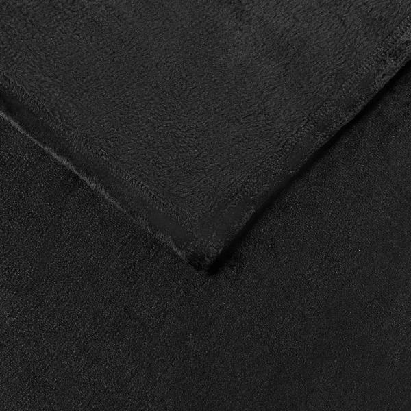 Überwurfdecke Schwarz 150 x 200 cm Fleece