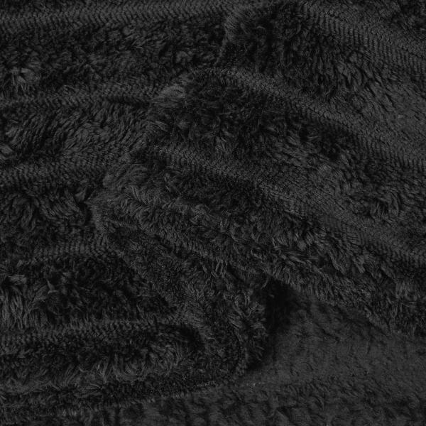 Überwurfdecke Schwarz 270 x 240 cm Fleece