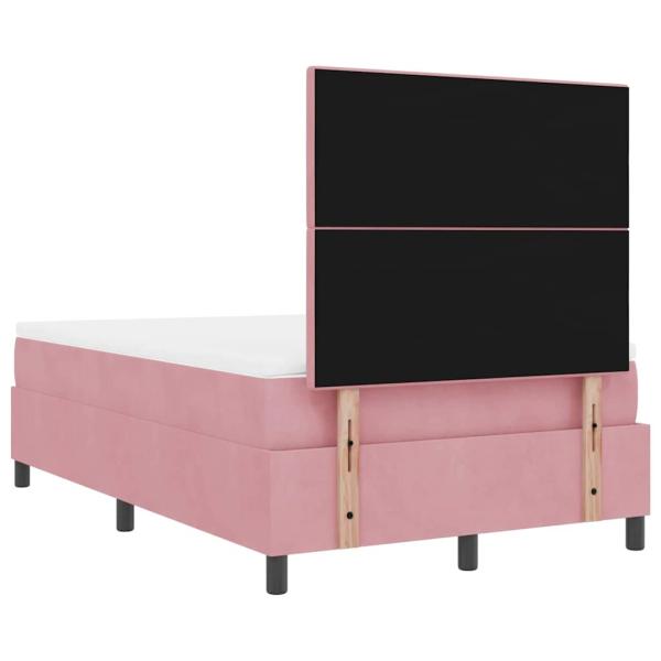 Boxspringbett mit Matratze mit Kopfteil Rosa 120 x 190 cm Stoff