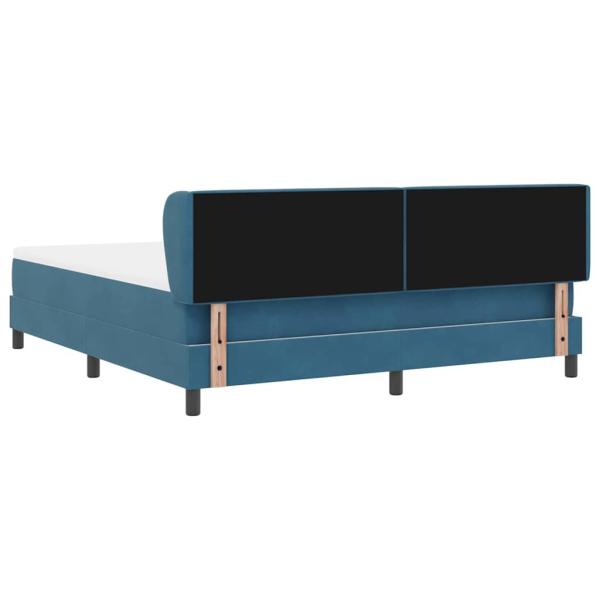 Boxspringbett mit Matratze Dunkelblau 180 x 200 cm Samt