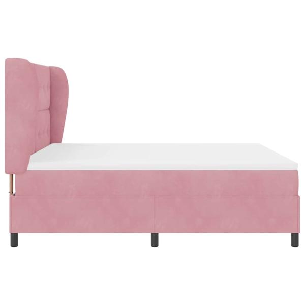 Boxspringbett mit Matratze Rosa 200 x 180 cm Polyester