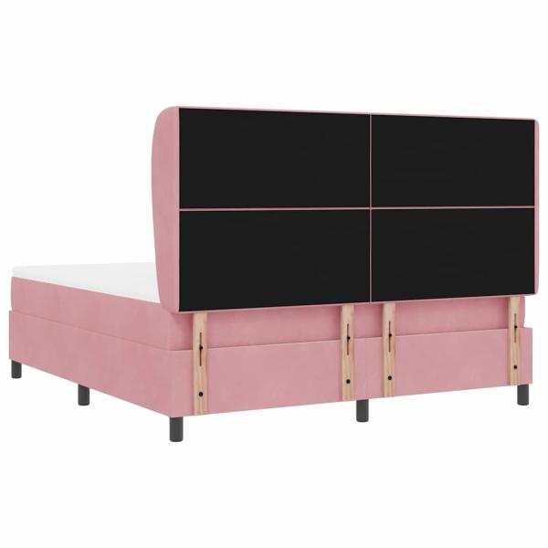 Boxspringbett mit Matratze Rosa 200 x 180 cm Polyester