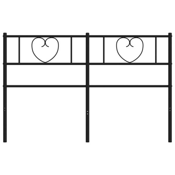 Ersatz-Kopfteil Metall Schwarz 150 cm