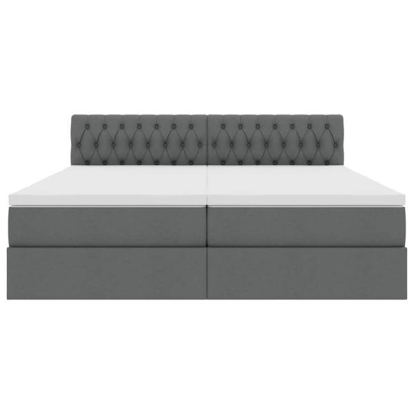 Aufbewahrungsbett Dunkelgrau 180 x 200 cm Kunstleder