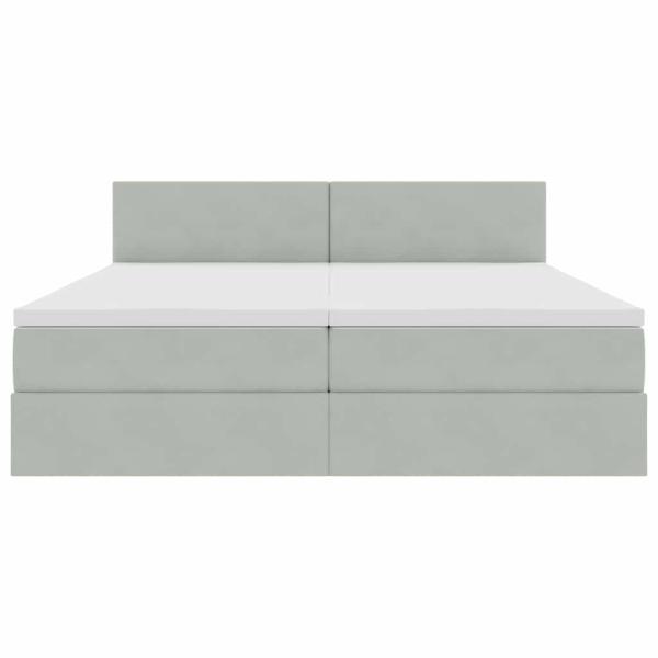 Aufbewahrungsbett mit Matratze Hellgrau 90 x 200 cm