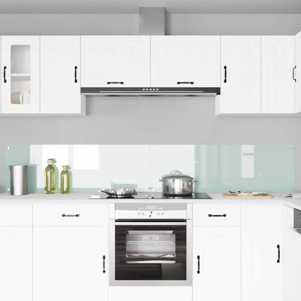 Küchenrückwand 2 pcs Weiß 120 x 40 cm Gehärtetes Glas