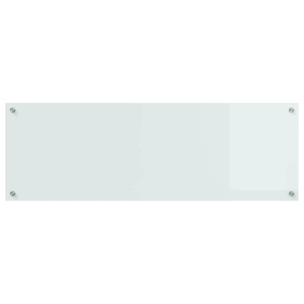 Küchenrückwand 2 pcs Weiß 120 x 40 cm Gehärtetes Glas
