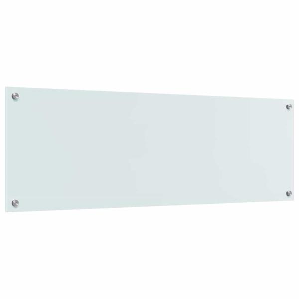 Küchenrückwand 2 pcs Weiß 120 x 40 cm Gehärtetes Glas