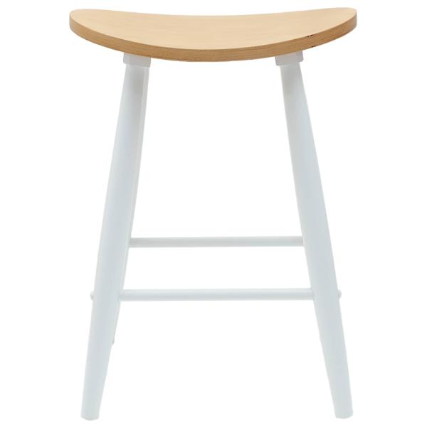 Esszimmerstühle 2 pcs Weiß 46 x 37 x 63 cm Massives Gummiholz