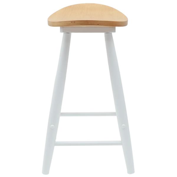 Esszimmerstühle 2 pcs Weiß 46 x 37 x 63 cm Massives Gummiholz