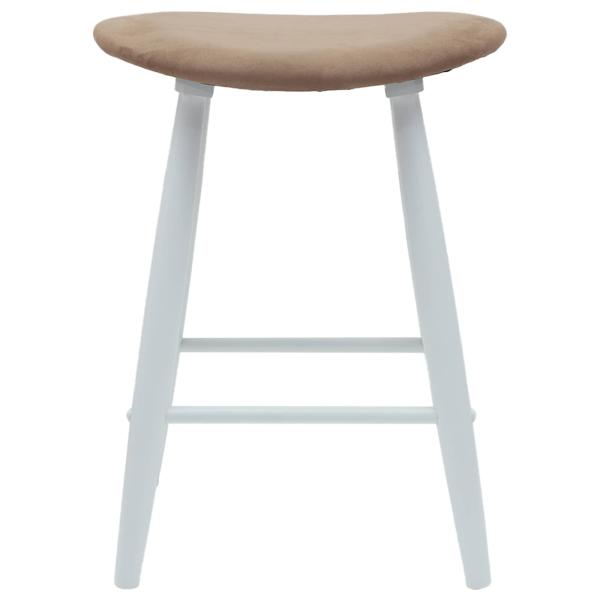 Esszimmerstühle 2 pcs Weiß 46 x 37 x 63 cm Massives Gummiholz