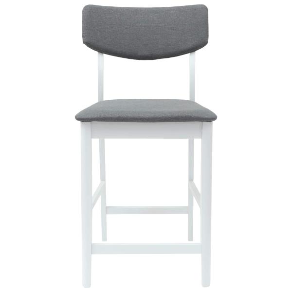 Esszimmerstühle 2 pcs Weiß 48 x 49 x 95 cm Massives Gummiholz