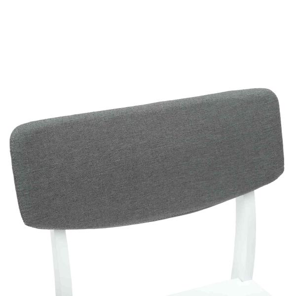 Esszimmerstühle 2 pcs Weiß 48 x 49 x 95 cm Massives Gummiholz