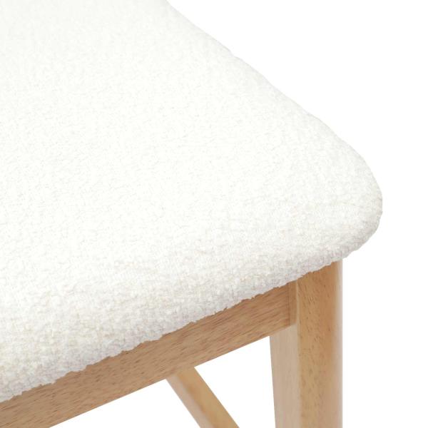 Esszimmerstühle 2 pcs Natur 48 x 49 x 95 cm Massives Gummiholz