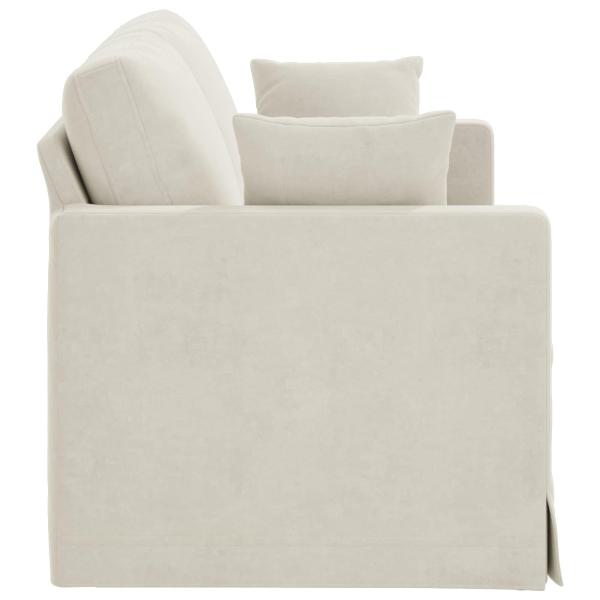 Sofa Creme 158 x 78 x 80 cm Samt