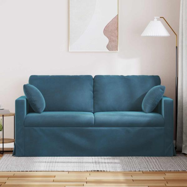 Sofa Blau 158 x 78 x 80 cm Samt