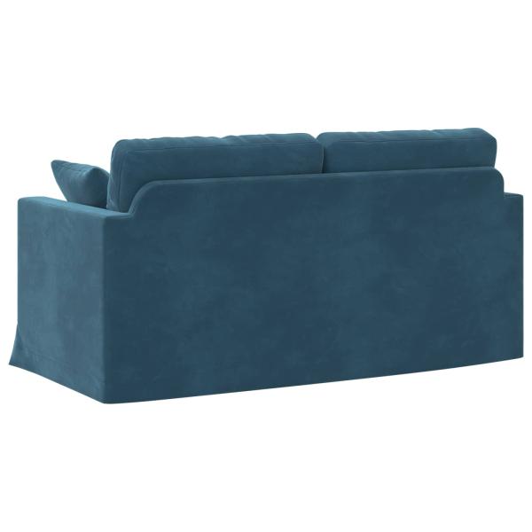 Sofa Blau 158 x 78 x 80 cm Samt