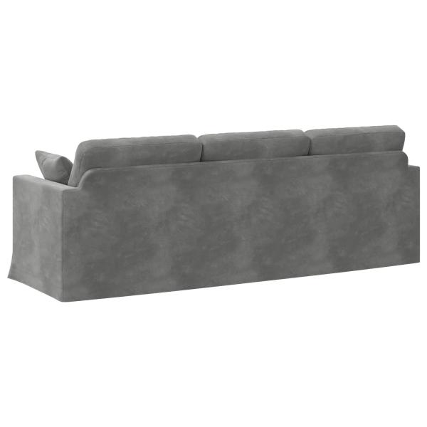 Sofa Dunkelgrau 228 x 78 x 80 cm Samt