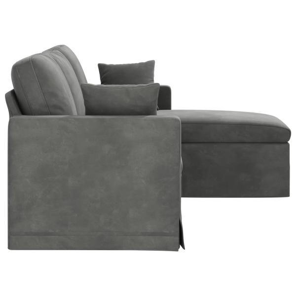 Sofa Dunkelgrau 198 x 134 x 80 cm Samt