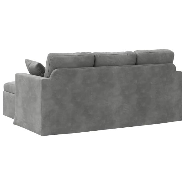 Sofa Dunkelgrau 198 x 134 x 80 cm Samt