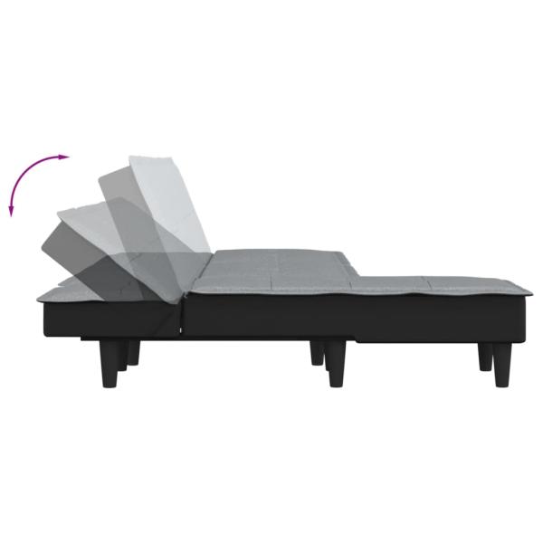Schlafsofa in L-Form Hellgrau 255x140x70 cm Stoff