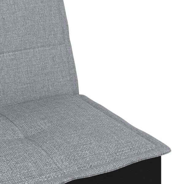 Schlafsofa in L-Form Hellgrau 255x140x70 cm Stoff