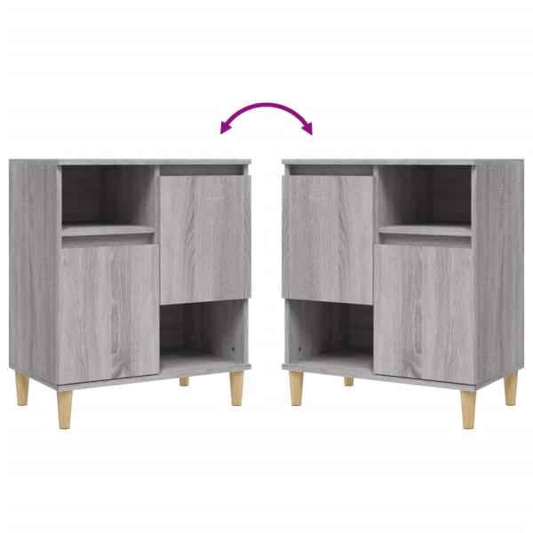 Sideboards 3 Stk. Grau Sonoma 60x35x70 cm Holzwerkstoff