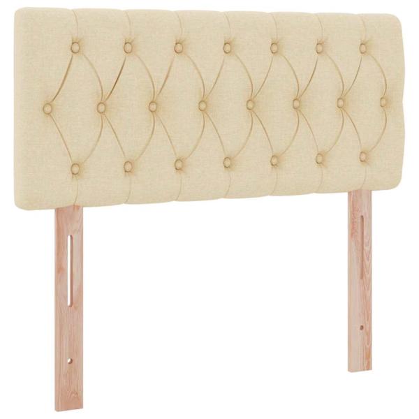 Aufbewahrungsbett mit Matratze Creme 90 x 190 cm Holzwerkstoff