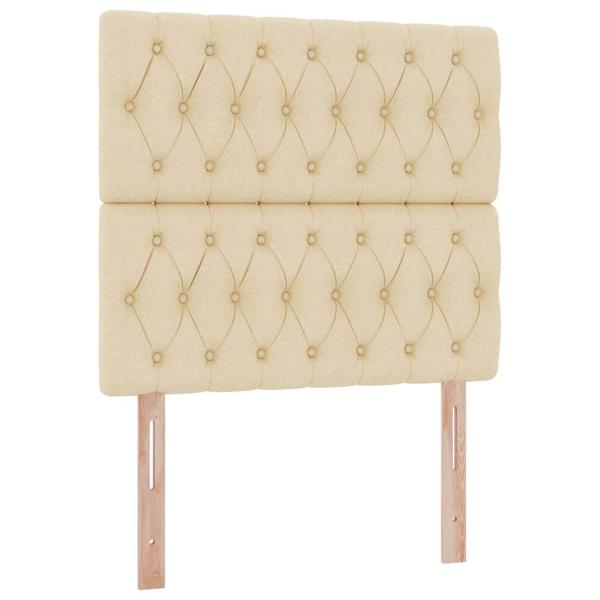 Aufbewahrungsbett mit Matratze Creme 90 x 190 cm Polyester