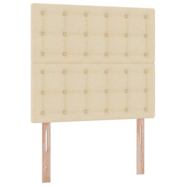 Bett mit Stauraum und LED mit LED Creme 90 x 190 cm Polyester