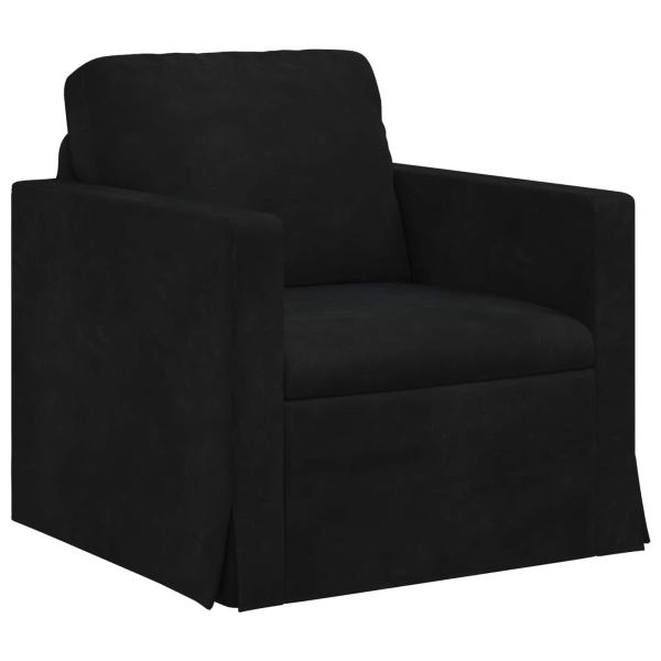 Sofa 2 pcs Schwarz 228 x 78 x 80 cm Samt