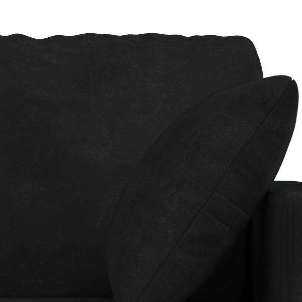 Sofa 2 pcs Schwarz 228 x 78 x 80 cm Samt