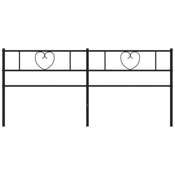 Ersatz-Kopfteil Metall Schwarz 180 cm