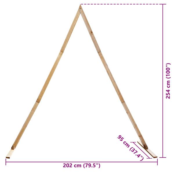 Hochzeitsbogen Hellbraun 202 x 95 x 254 cm Massivholz Kiefer