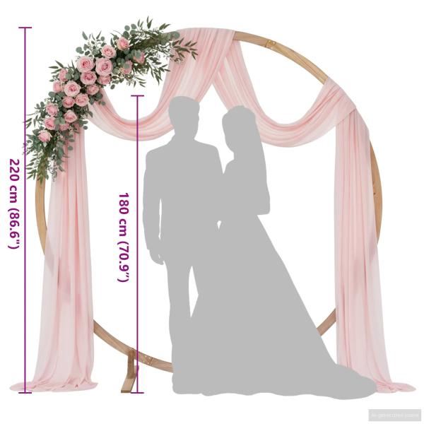 Hochzeitsbogen Hellbraun 224 x 80 x 220 cm Massivholz Kiefer