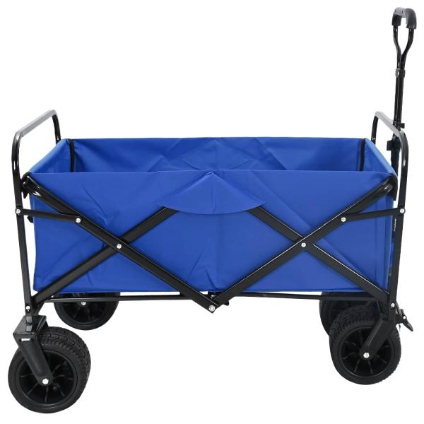 Klapp-Handwagen Blau 89 x 63 x 96 cm Stahl und Oxford-Stoff