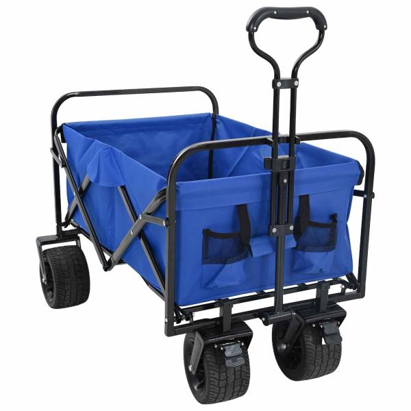 Klapp-Handwagen Blau 89 x 63 x 96 cm Stahl und Oxford-Stoff
