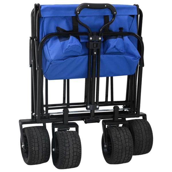 Klapp-Handwagen Blau 89 x 63 x 96 cm Stahl und Oxford-Stoff