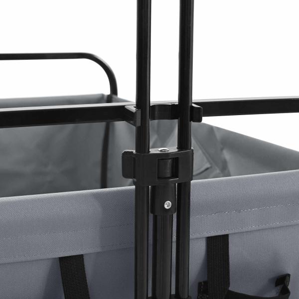 Klapp-Handwagen Grau 89 x 63 x 96 cm Stahl und Oxford-Stoff