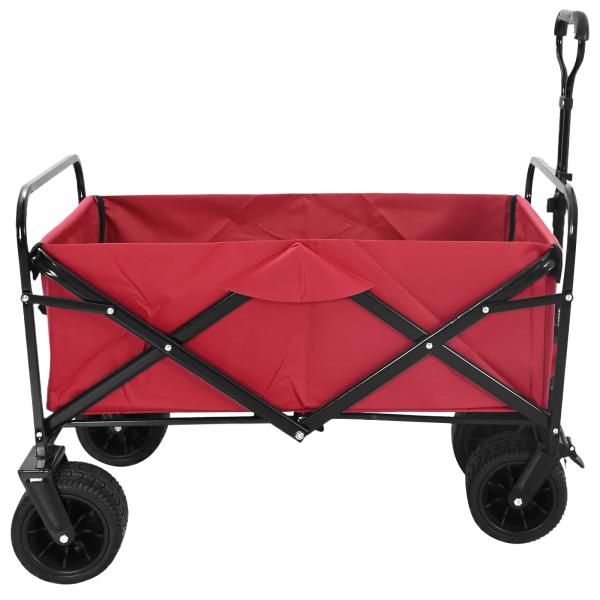 Klapp-Handwagen Rot 89 x 63 x 96 cm Stahl und Oxford-Stoff