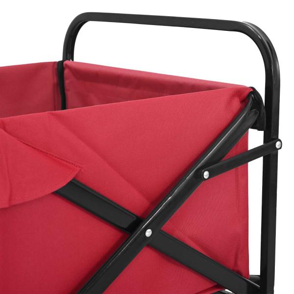 Klapp-Handwagen Rot 89 x 63 x 96 cm Stahl und Oxford-Stoff