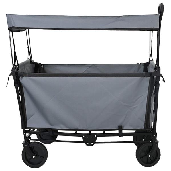 Klapp-Handwagen Grau 105 x 56,5 x 116 cm Oxford-Stoff