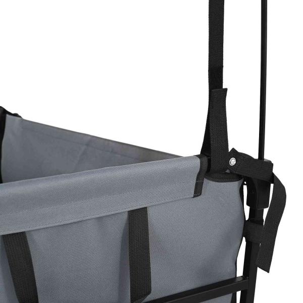 Klapp-Handwagen Grau 105 x 56,5 x 116 cm Oxford-Stoff