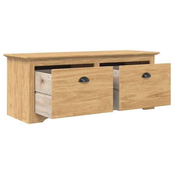 Flurbank BODO Honigbraun 118 x 40 x 50 cm Holzwerkstoff