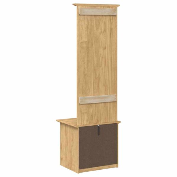 Flurschrank BODO Honigbraun 50 x 40 x 156,7 cm Holzwerkstoff