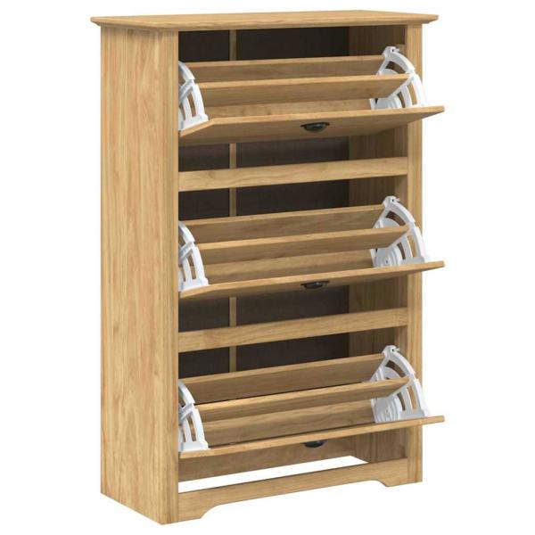 Schuhregal BODO Honigbraun 80 x 35 x 118 cm Holzwerkstoff