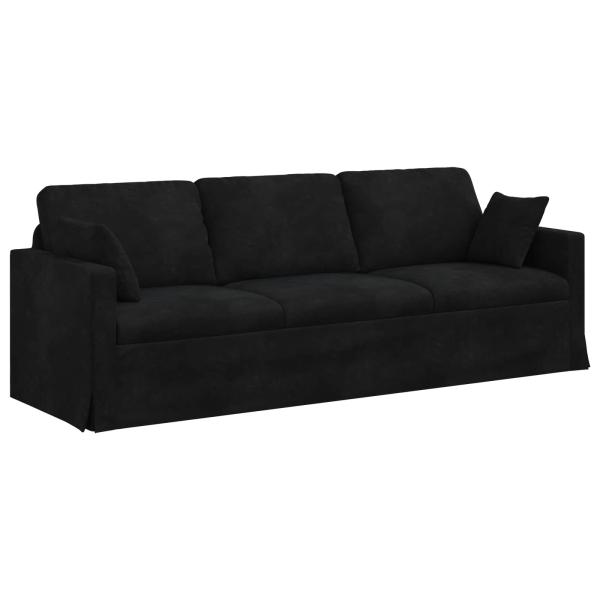 Sofa Schwarz 228 x 78 x 80 cm Samt