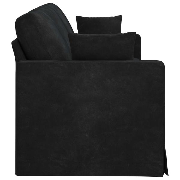 Sofa Schwarz 228 x 78 x 80 cm Samt